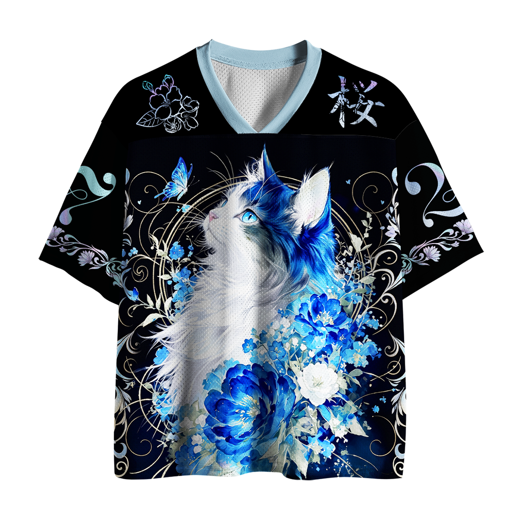 Kyoto-Lion Never Give Up Sakura Cat Mesh Jersey