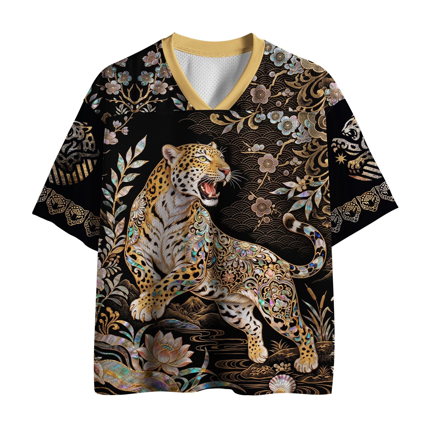 Breathable Mesh Jersey with Roaring Lion