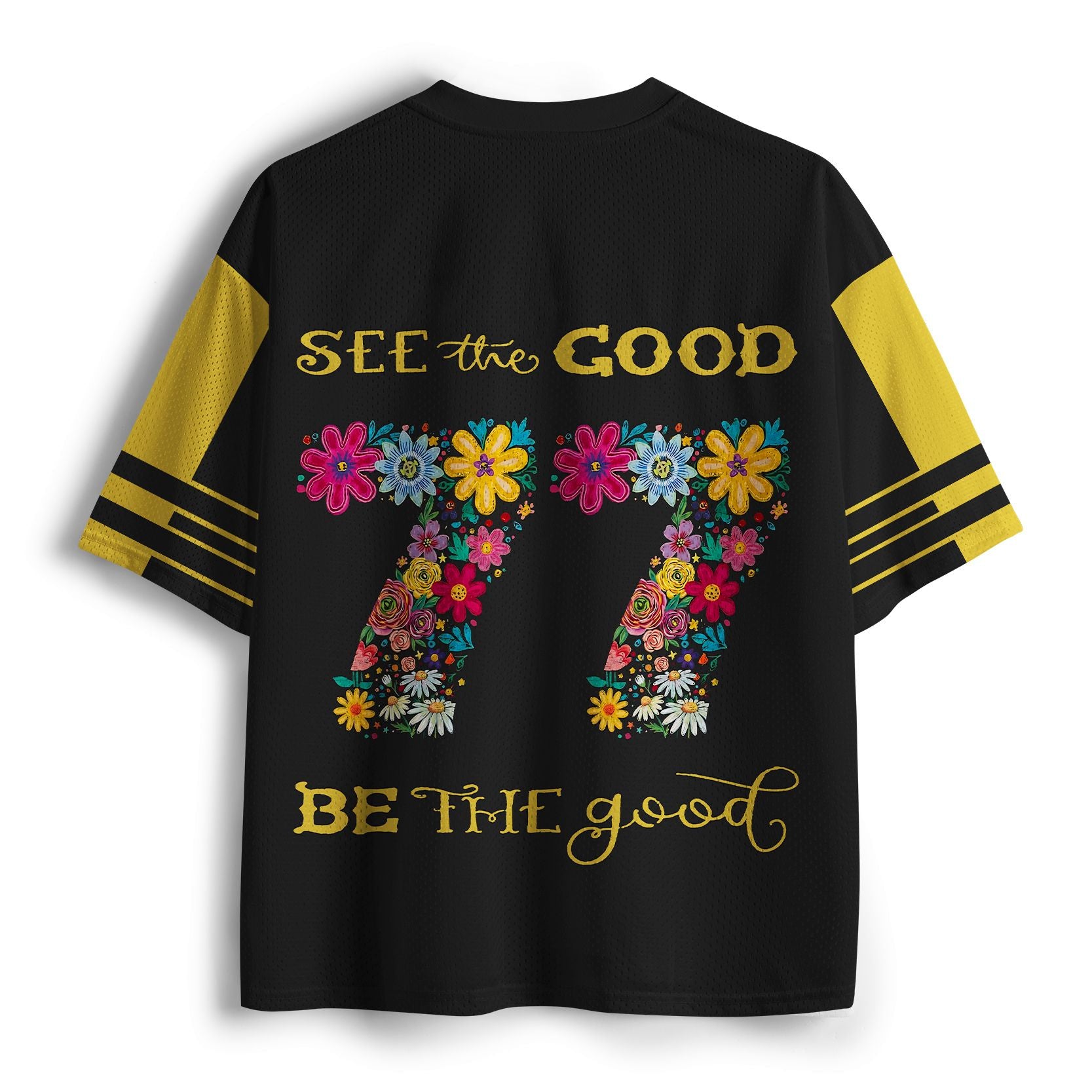 Japanese lion flower mesh jersey for summer