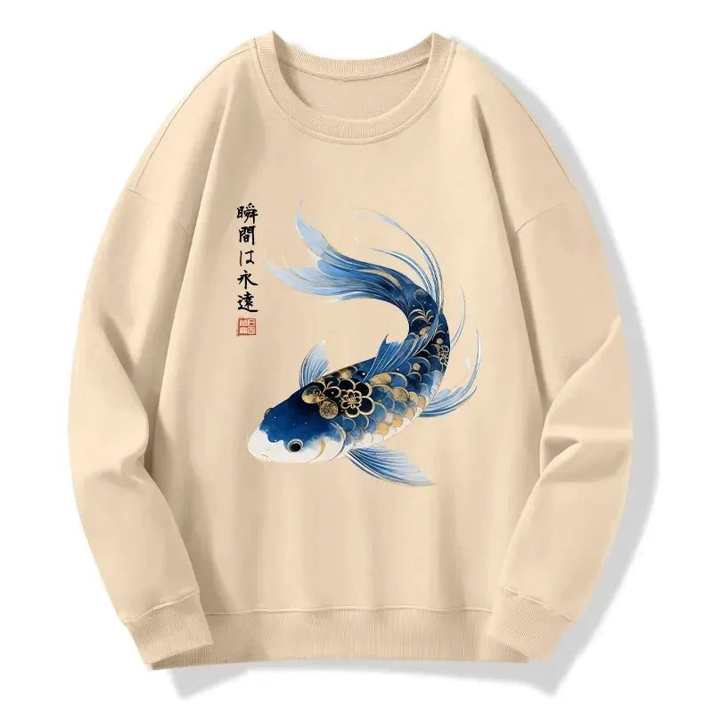 Unisex Koi Fish Sweatshirt Streetwear Trending