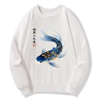 Koi Fish Watercolor Sweatshirt for Japanese Art Lovers