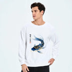 Kyoto-Lion Elegant Koi Fish Watercolor Art Classic Sweatshirt