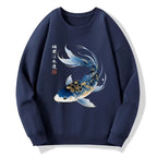 Koi Fish Watercolor Sweatshirt for Japanese Art Lovers