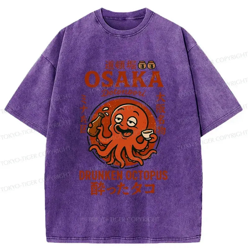 Kyoto-Lion Dotonbori Octopu Washed T-Shirt