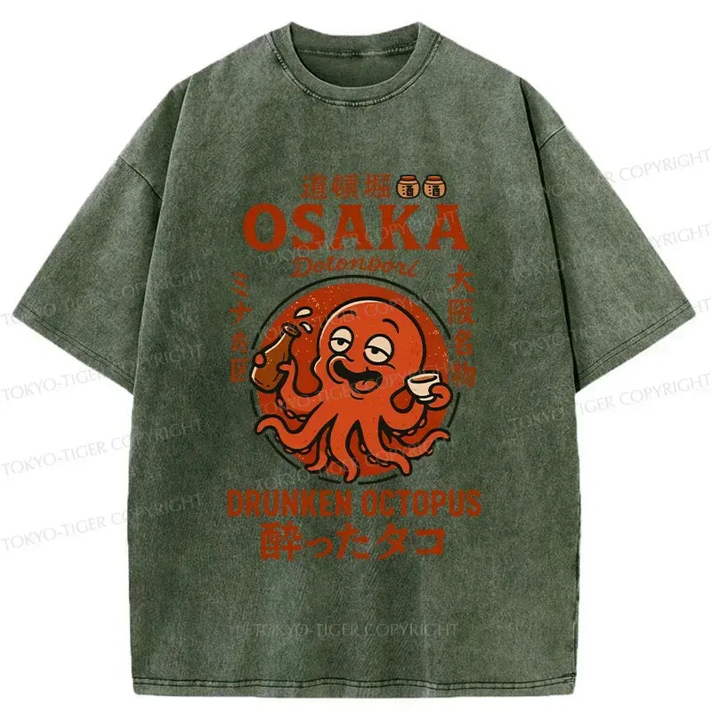 Japanese vintage octopus washed t-shirt