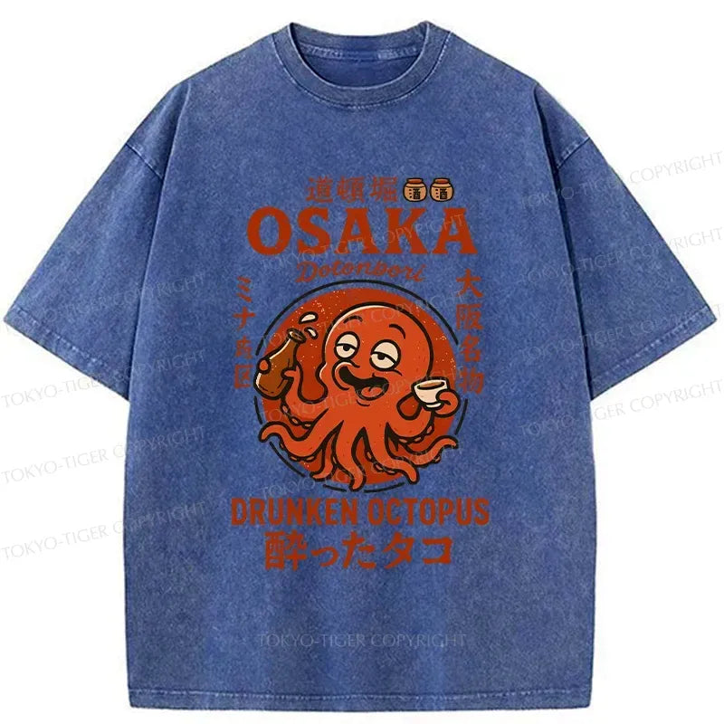 Kyoto-Lion Dotonbori Octopu Washed T-Shirt