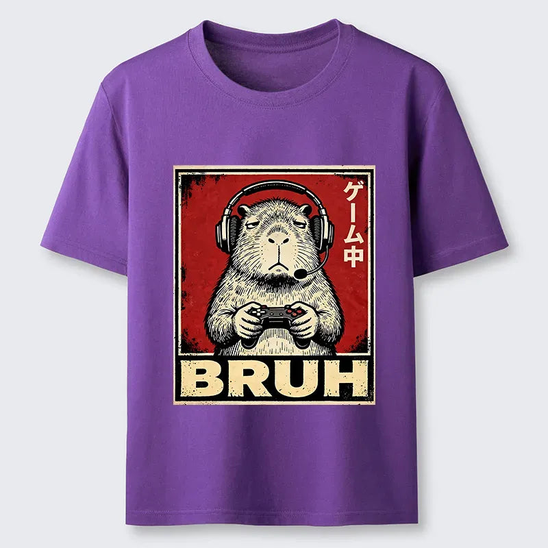 Kyoto-Lion Funny Capybara Playing Games Classic T-Shirt