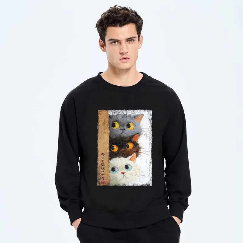 japanese style cat sweatshirt gift idea