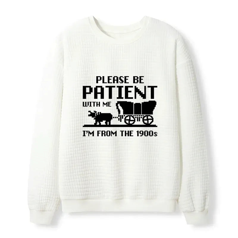 Kyoto-Lion People In The 1990s Waffle Sweatshirt