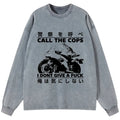 Kyoto-Lion Funny Frog Riding A Motorcycle Washed Long Sleeve T-Shirt