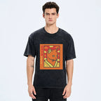 Kyoto-Lion Super Kindly Cat Washed T-Shirt