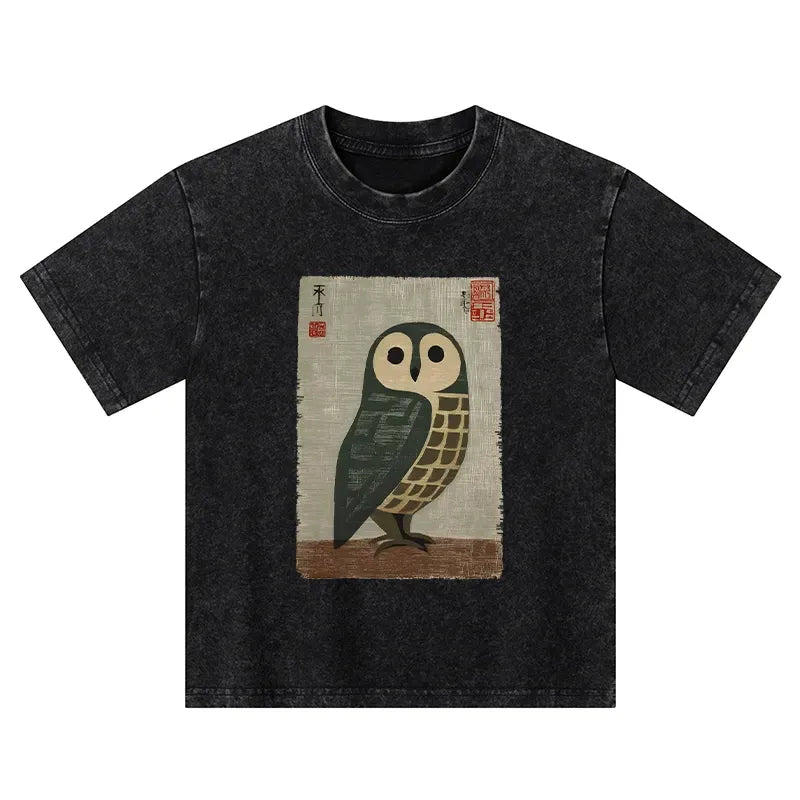 traditional Japanese art washed tee