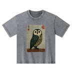 Japanese owl kids t-shirt gift idea