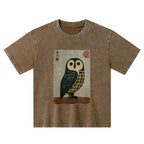 Japanese owl kids t-shirt gift idea