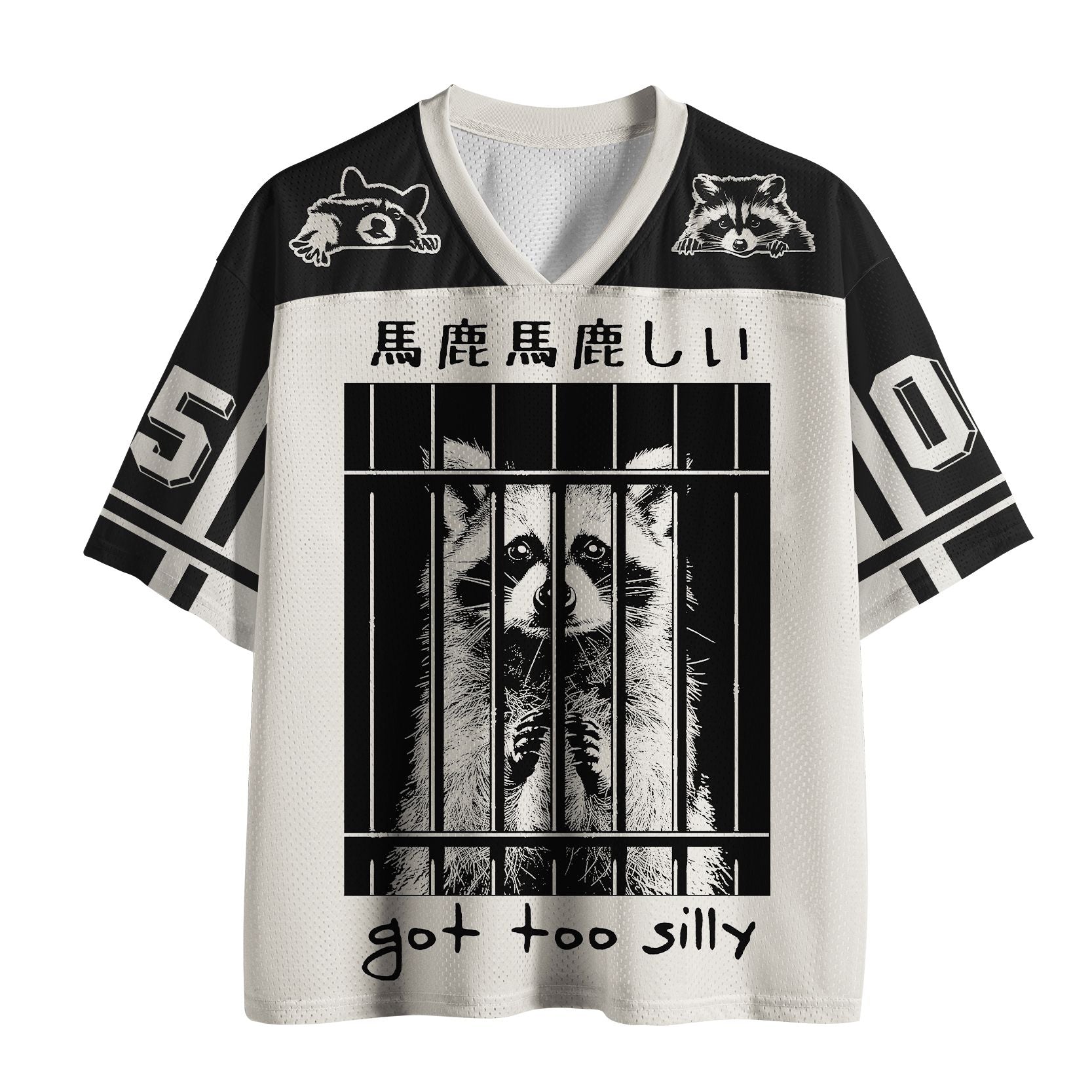Silly Raccoon Mesh Jersey for Daily Wear