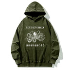 kraken octopus hoodie unisex streetwear