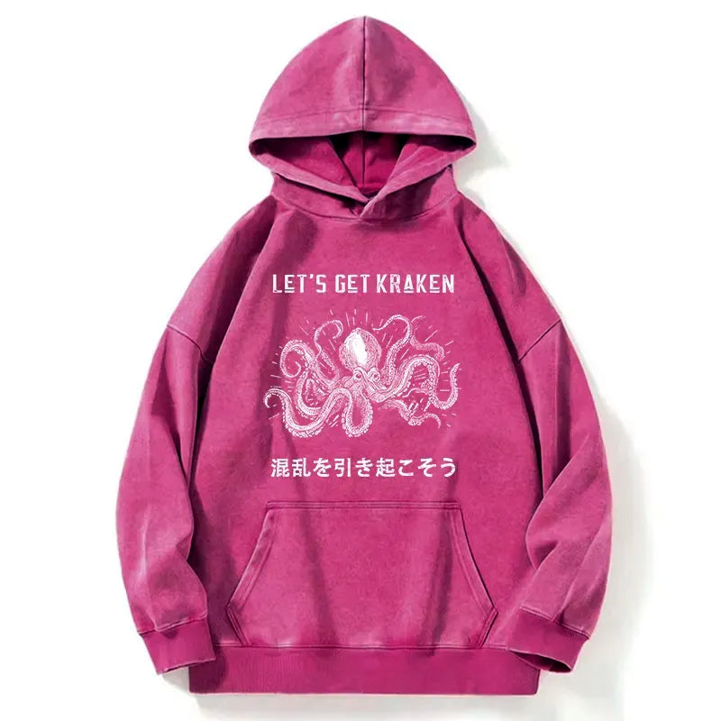 kraken octopus hoodie unisex streetwear