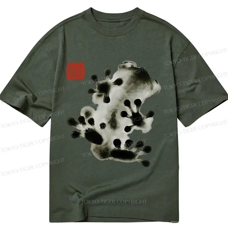 Vintage Kyoto Lion Frog Tee for Daily Wear