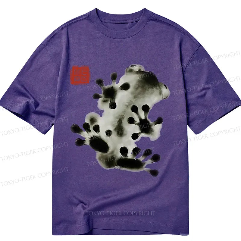 Vintage Kyoto Lion Frog Tee for Daily Wear