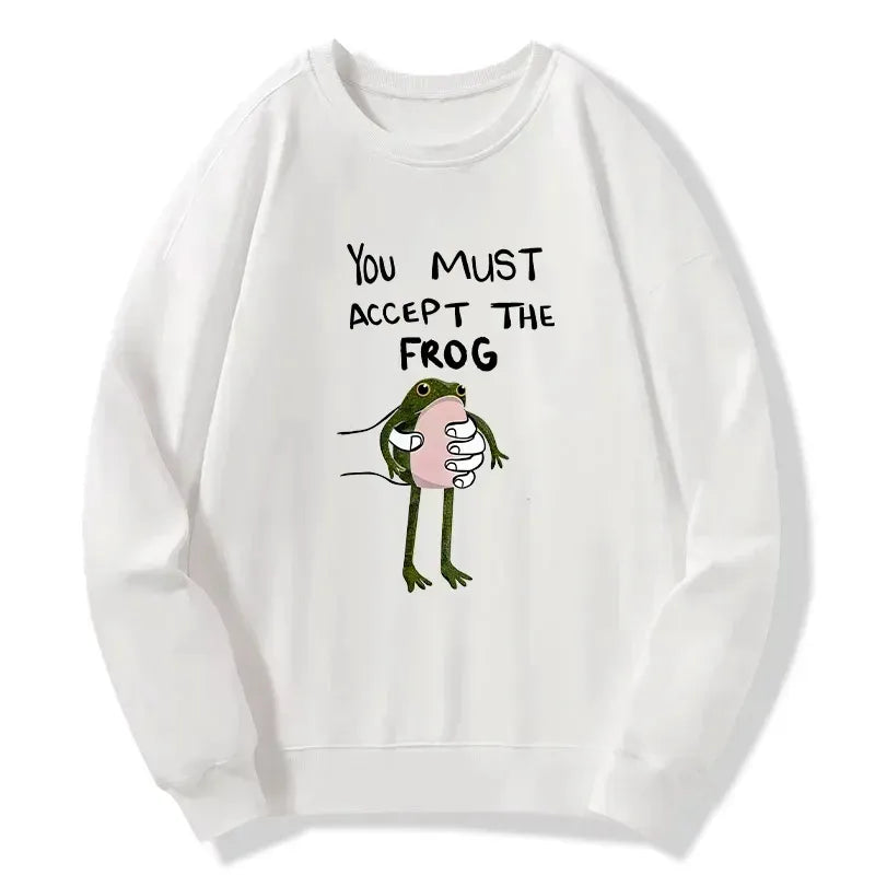 Japanese Vintage Frog Sweatshirt for Daily Wear