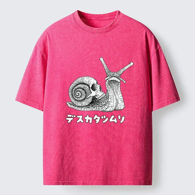 Kyoto-Lion Terrifying Death Snail Washed T-Shirt