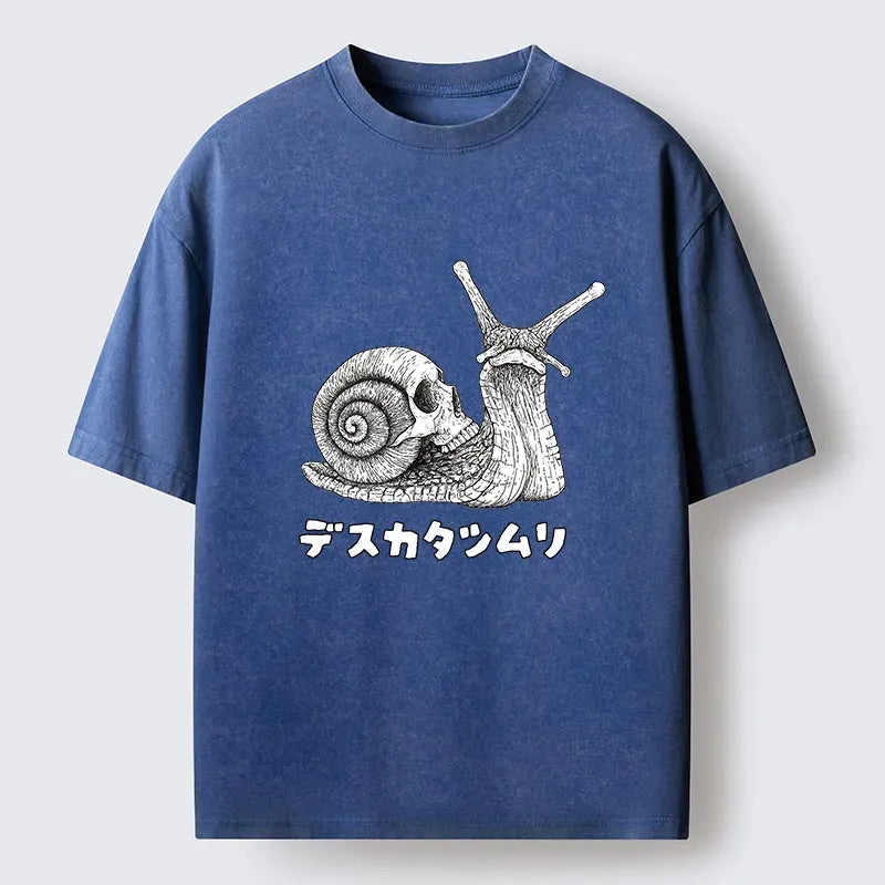 Kyoto-Lion Terrifying Death Snail Washed T-Shirt