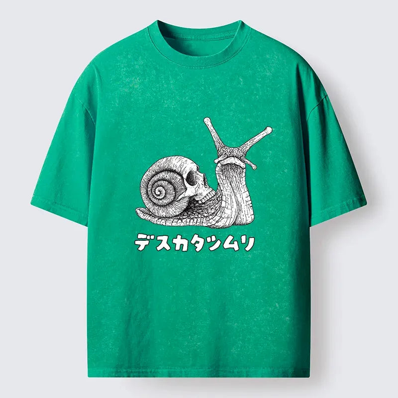 Kyoto-Lion Washed T-Shirt for Daily Wear