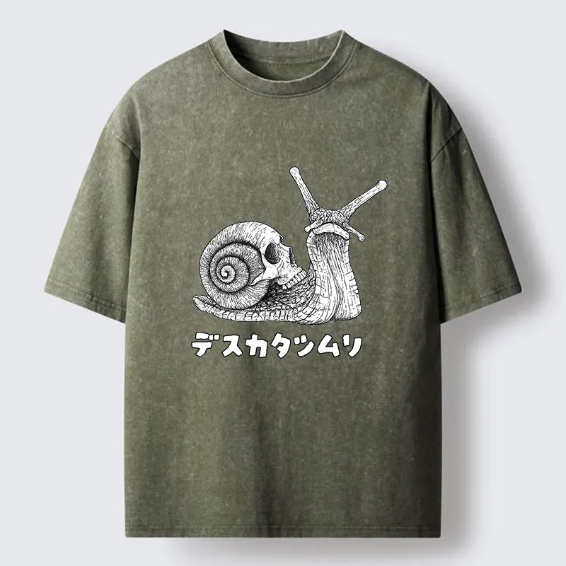 Kyoto-Lion Washed T-Shirt for Daily Wear