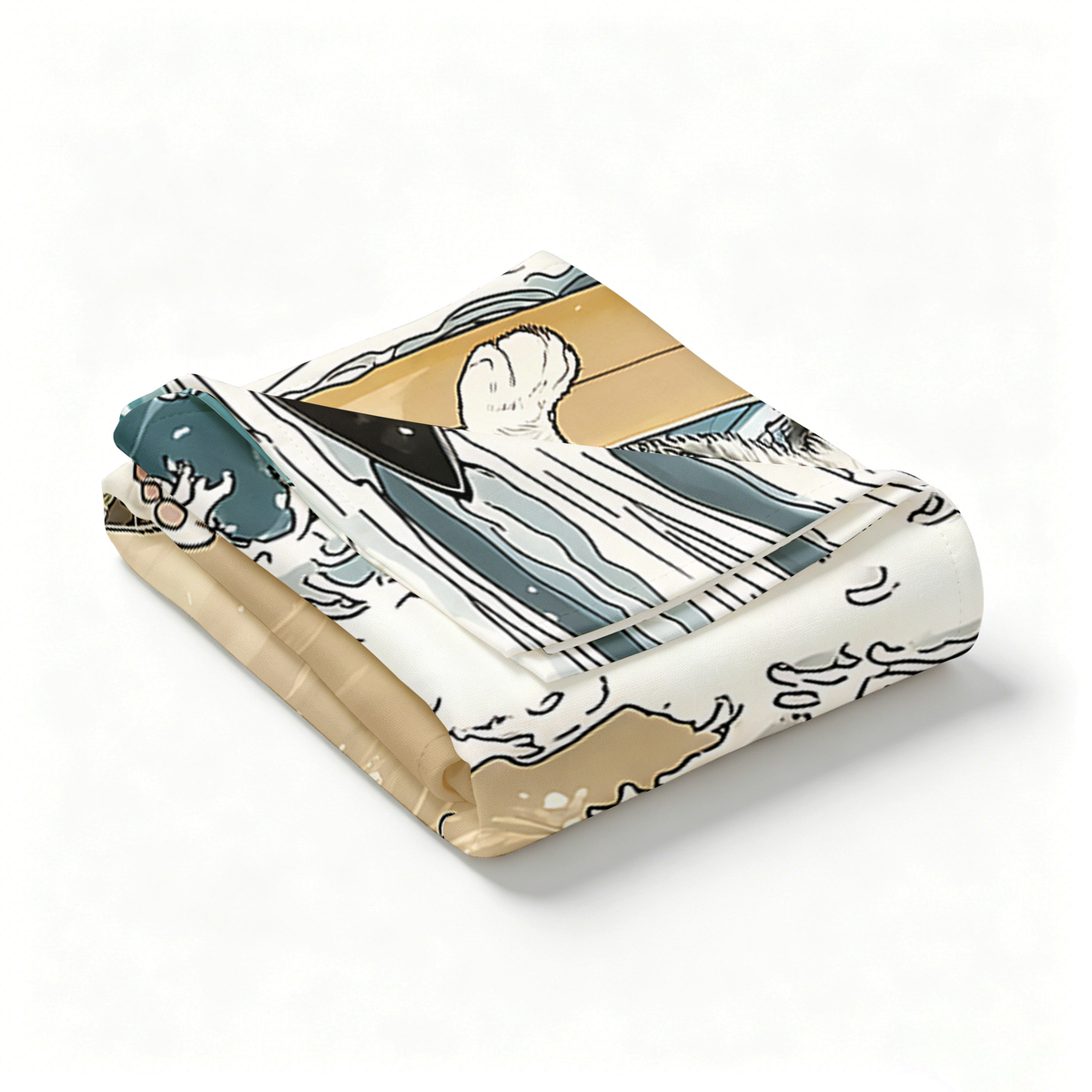 Kyoto-Lion Cat Surfing Tapestry