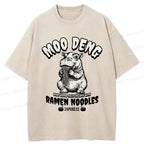 Funny Moo Deng Ramen T-Shirt for Daily Wear