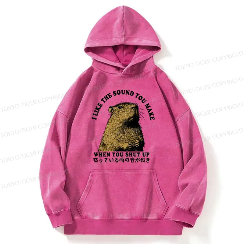 Kyoto-Lion I Like The Sound Of Silence Washed Hoodie