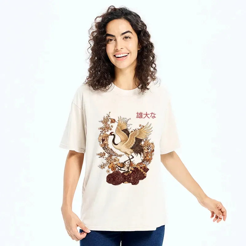 Kyoto Lion Unisex Cotton T-Shirt Trendy