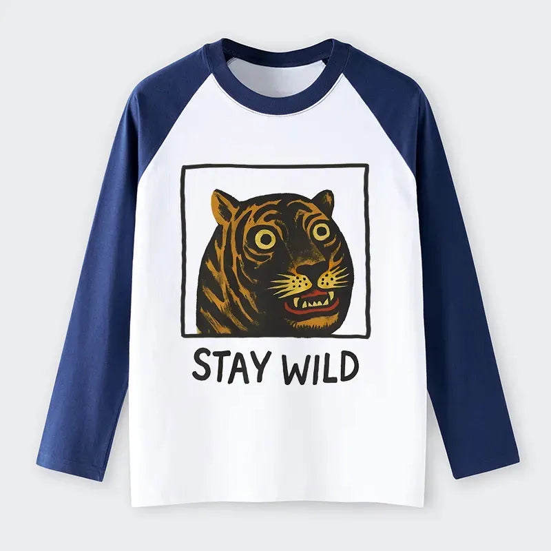 Japanese tiger raglan long sleeve shirt