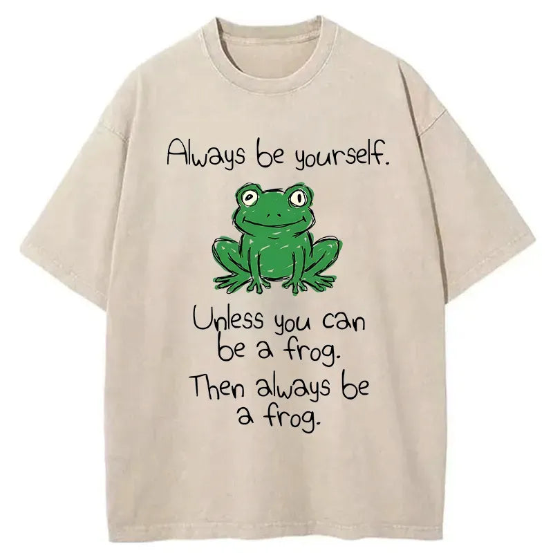 Kyoto-Lion You Can Also Be A Frog Washed T-Shirt
