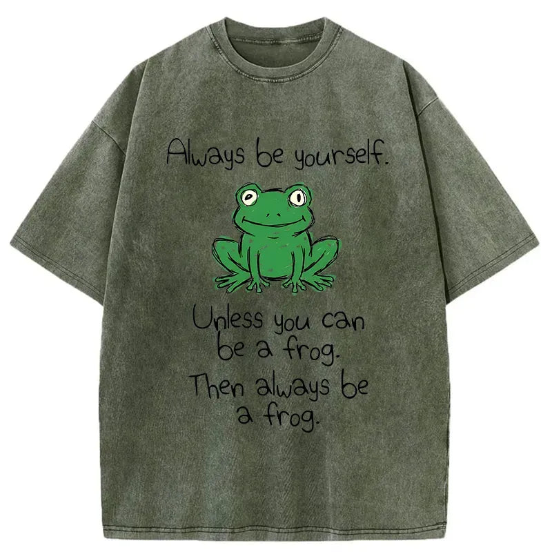 Kyoto-Lion You Can Also Be A Frog Washed T-Shirt