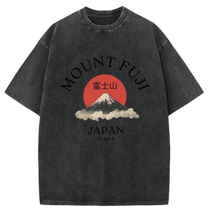 comfortable Japanese style Mount Fuji shirt
