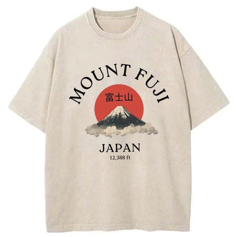comfortable Japanese style Mount Fuji shirt