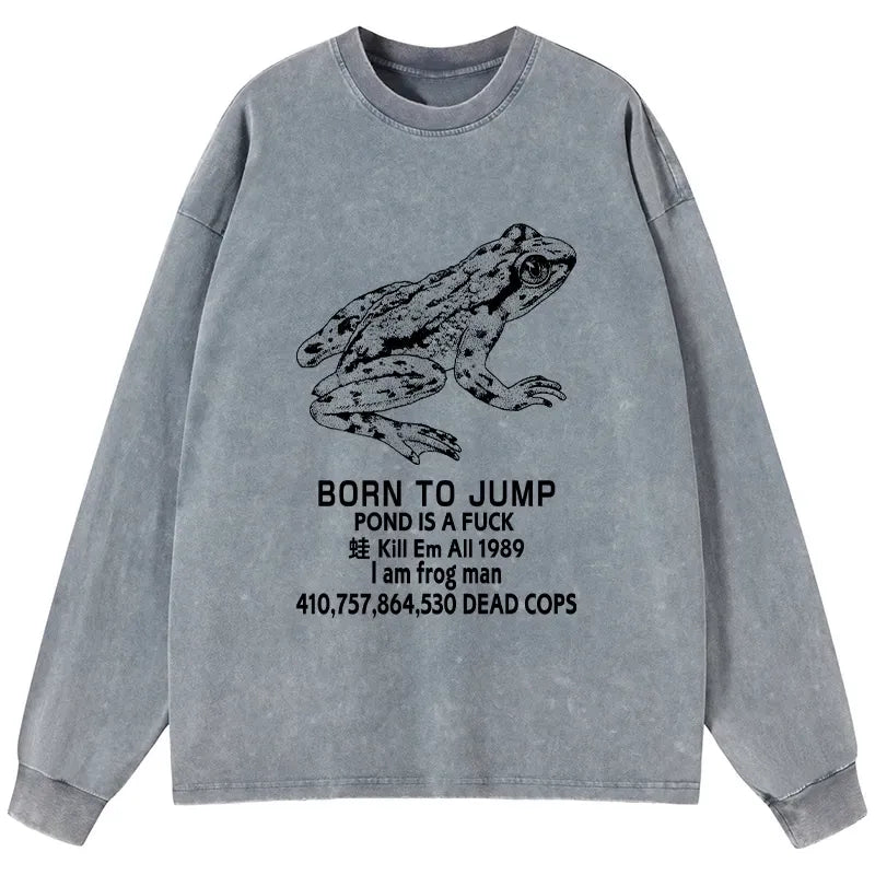 Kyoto Lion Washed Long Sleeve Tee