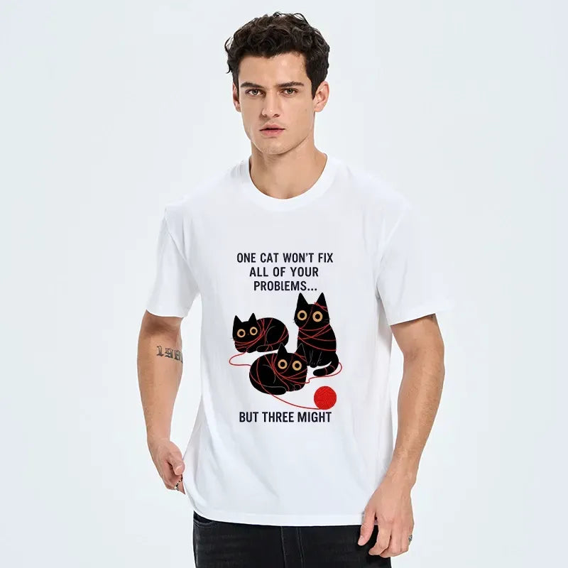 Japanese classic cat t-shirt for daily wear