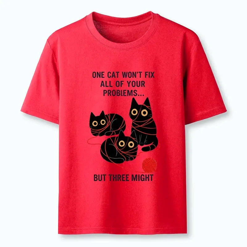 Kyoto-Lion Three Cats Fix All Problems Classic T-Shirt