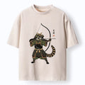 Vintage Raccoon Samurai Tee for Daily Wear