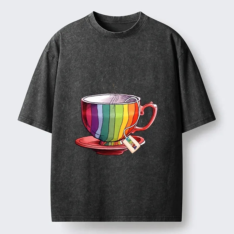 Japanese Rainbow Pride Washed T-Shirt