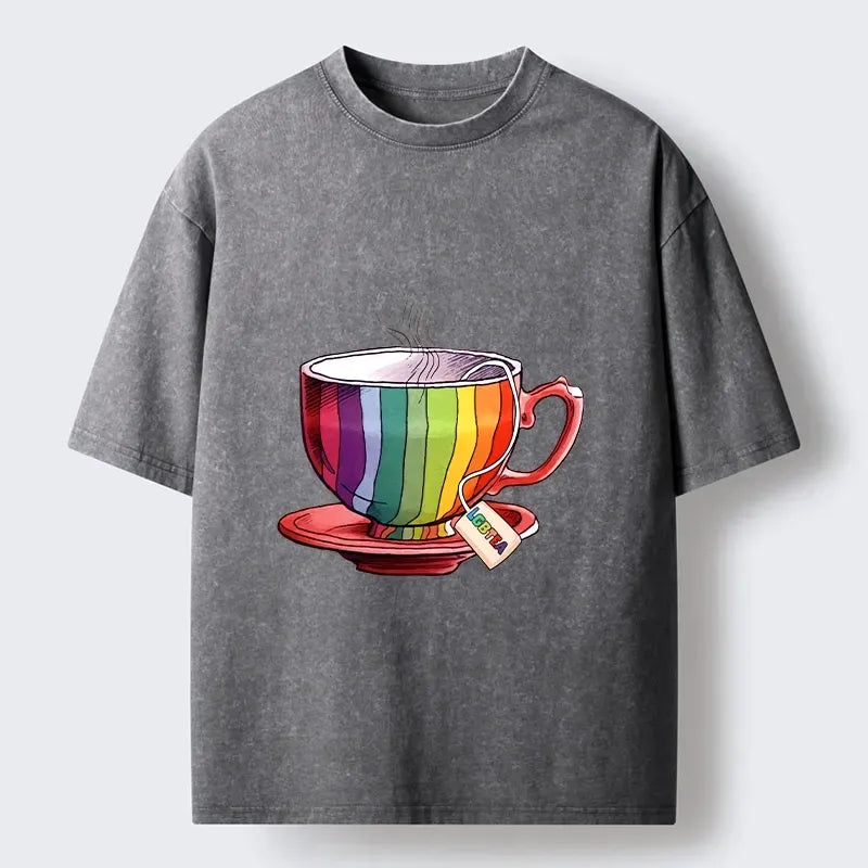Japanese Rainbow Pride Washed T-Shirt