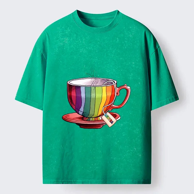 Japanese Rainbow Pride Washed T-Shirt