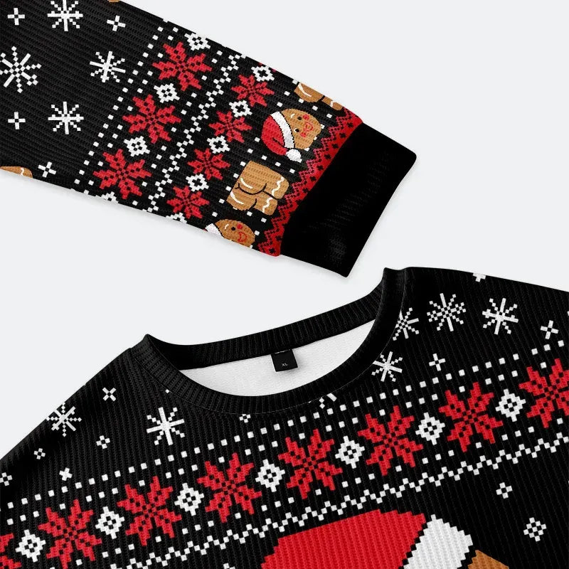 funny japanese lion christmas ugly sweatshirt