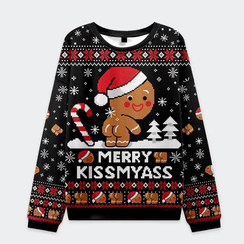 kyoto lion kissing gingerbread man sweatshirt for men