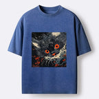 vintage japanese black cat print tshirt