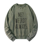 Kyoto-Lion Funny Weird Vibe Washed Sweatshirt