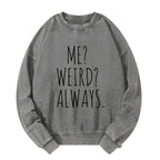 Kyoto-Lion Funny Weird Vibe Washed Sweatshirt