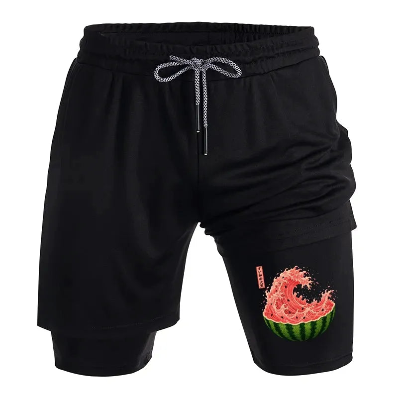Ukiyo Art Watermelon Summer Shorts
